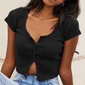 Brandy Melville black zelly top
